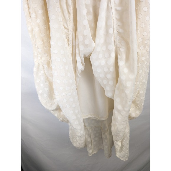 Bella Ella Maxi Dress Ivory White Ruffle S Coquette Preppy Dainty Fairycore - Picture 6 of 8